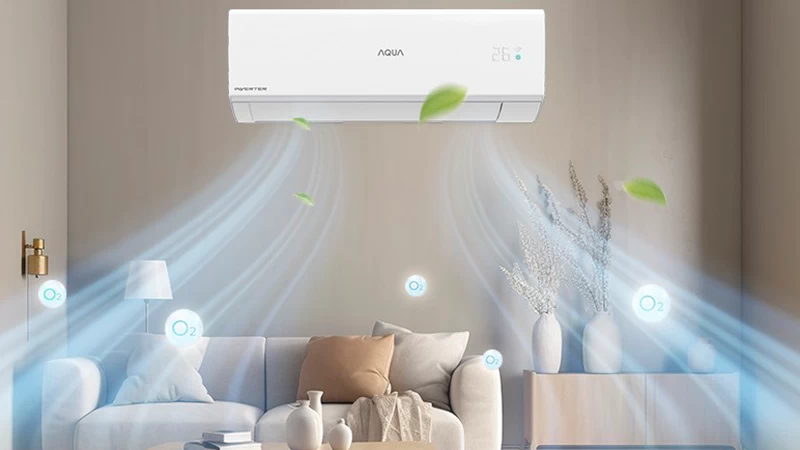 Điều hòa Aqua Inverter 9.000 BTU (1 HP) AQA-RUV10RB2 được tích hợp tính năng hút ẩm thông minh Smart Dry Điều hòa Aqua Inverter 9.000 BTU (1 HP) AQA-RUV10RB2 được tích hợp tính năng hút ẩm thông minh Smart Dry