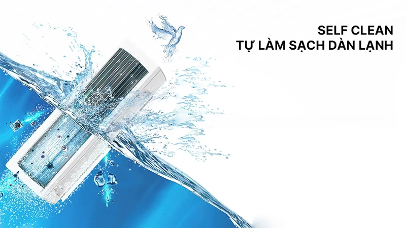 Điều hòa Aqua Inverter 9.000 BTU (1 HP) AQA-RUV10RB2 sử dụng công nghệ tự làm sạch dàn lạnh Self Clean Điều hòa Aqua Inverter 9.000 BTU (1 HP) AQA-RUV10RB2 sử dụng công nghệ tự làm sạch dàn lạnh Self Clean