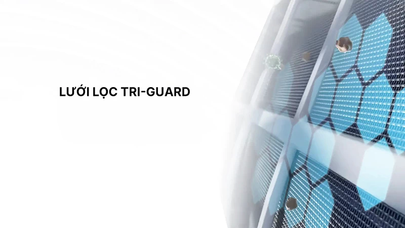 Máy lạnh Aqua Inverter 9.000 BTU (1 HP) AQA-RUV10RB2 sử dụng lưới lọc Tri-guard kết hợp với công nghệ UVC Pro Máy lạnh Aqua Inverter 9.000 BTU (1 HP) AQA-RUV10RB2 sử dụng lưới lọc Tri-guard kết hợp với công nghệ UVC Pro