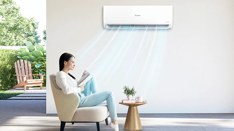 Điều hòa Casper Inverter 9.300 BTU (1 HP) GC-09IS35 có khả năng làm lạnh hiệu quả và ổn định Điều hòa Casper Inverter 9.300 BTU (1 HP) GC-09IS35 có khả năng làm lạnh hiệu quả và ổn định