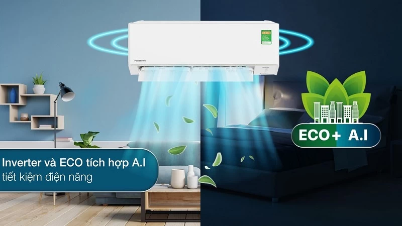 Máy lạnh Panasonic Inverter 12.000 BTU (1.5 HP) CU/CS-YZ12AKH-8 trang bị công nghệ Inverter và ECO tích hợp AI Máy lạnh Panasonic Inverter 12.000 BTU (1.5 HP) CU/CS-YZ12AKH-8 trang bị công nghệ Inverter và ECO tích hợp AI