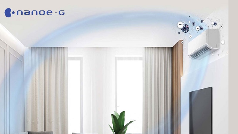 Máy lạnh 2 chiều Panasonic Inverter 12.000 BTU (1.5 HP) CU/CS-YZ12AKH-8 sử dụng công nghệ nanoe-G lọc không khí