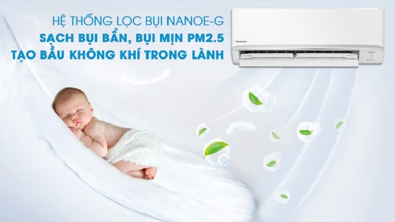 Công nghệ Nanoe-G lọc bụi. Công nghệ Nanoe-G lọc bụi.