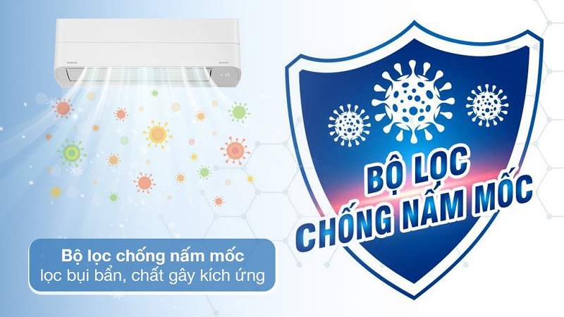 Điều hòa Toshiba Inverter 12.000 BTU (1.5 HP) RAS-H13Z1KCVG-V được trang bị công nghệ tinh lọc không khí Ultra Fresh