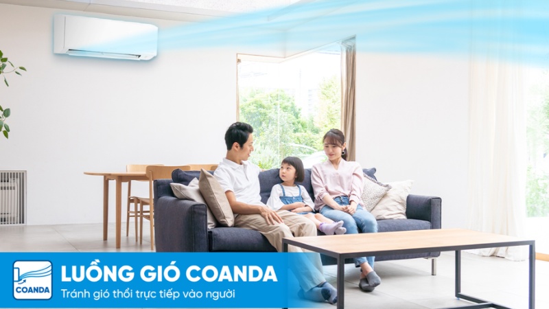 Điều hòa Daikin Inverter 9.200 BTU (1 HP) ATKB25YVMV mang đến trải nghiệm làm mát hoàn toàn mới với công nghệ luồng gió Coanda
