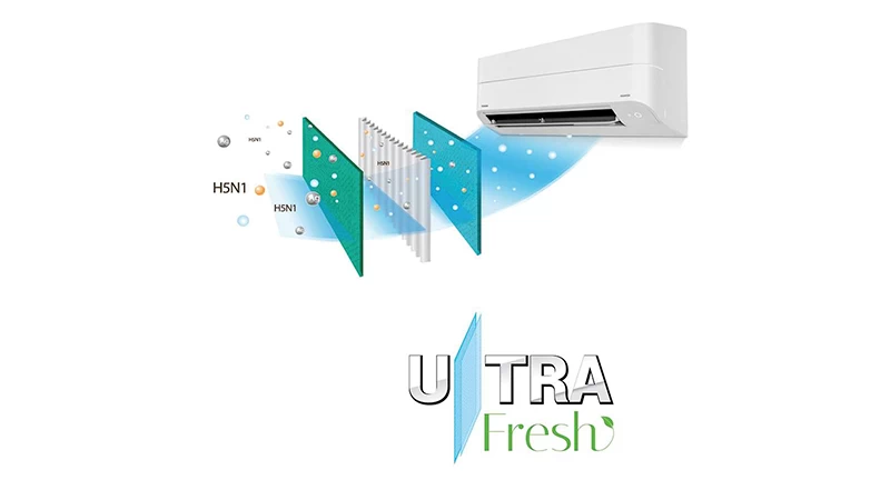 Điều hòa Toshiba Inverter 9.000 BTU (1 HP) RAS-H10Z1KCVG-V được trang bị công nghệ tinh lọc không khí Ultra Fresh Điều hòa Toshiba Inverter 9.000 BTU (1 HP) RAS-H10Z1KCVG-V được trang bị công nghệ tinh lọc không khí Ultra Fresh