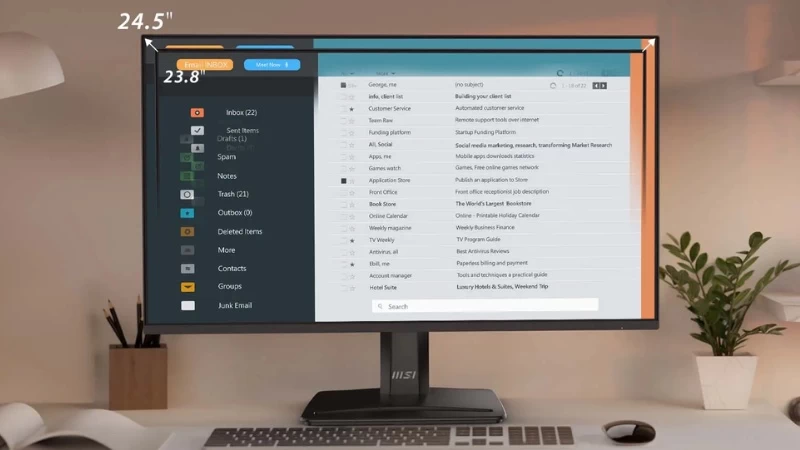 Thiết kế màn hình rộng tràn viền. Thiết kế màn hình rộng tràn viền.