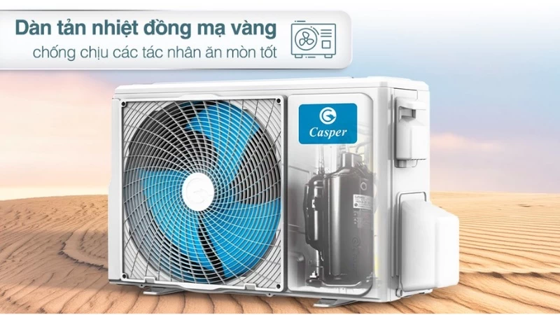 Dàn tản nhiệt của điều hòa Casper Inverter 9.000 BTU (1 HP) TC-09IS35 bằng nhôm nhẹ, bền, giúp máy làm lạnh nhanh hơn và hiệu quả hơn Dàn tản nhiệt của điều hòa Casper Inverter 9.000 BTU (1 HP) TC-09IS35 bằng nhôm nhẹ, bền, giúp máy làm lạnh nhanh hơn và hiệu quả hơn