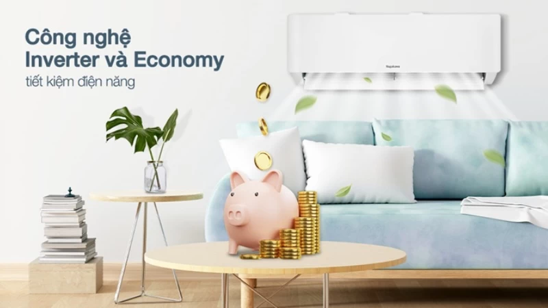 Chế độ Economy là một tính năng giúp tăng khả năng tiết kiệm điện của máy lạnh Nagakawa Inverter 9.000 BTU (1 HP) NIS-C09R2T28 Chế độ Economy là một tính năng giúp tăng khả năng tiết kiệm điện của máy lạnh Nagakawa Inverter 9.000 BTU (1 HP) NIS-C09R2T28