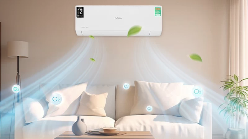 Máy lạnh Aqua Inverter 9.000 BTU (1 HP) AQA-RV10QA2 được trang bị chế độ gió tùy chỉnh linh hoạt Máy lạnh Aqua Inverter 9.000 BTU (1 HP) AQA-RV10QA2 được trang bị chế độ gió tùy chỉnh linh hoạt