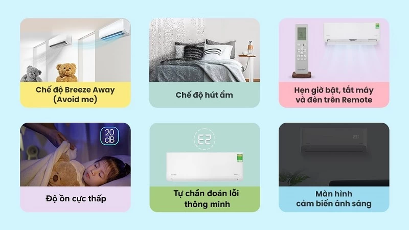 Máy lạnh Comfee Inverter 12.000 BTU (1.5 HP) CFS-13VDGF-V được tích hợp nhiều tiện ích thông minh Máy lạnh Comfee Inverter 12.000 BTU (1.5 HP) CFS-13VDGF-V được tích hợp nhiều tiện ích thông minh