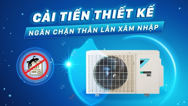 Cánh gió tản nhiệt của dàn nóng trên điều hòa Daikin Inverter 9.200 BTU (1 HP) ATKF25YVMV được phủ hai lớp sơn tĩnh điện