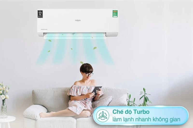 Điều hòa Aqua Inverter 9.500 BTU (1 HP) AQA-RUV10XAW2 phù hợp đối với những không gian có diện tích dưới 15m2 Điều hòa Aqua Inverter 9.500 BTU (1 HP) AQA-RUV10XAW2 phù hợp đối với những không gian có diện tích dưới 15m2