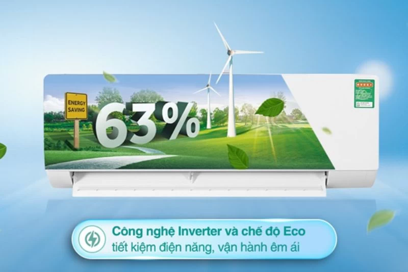 Máy lạnh Aqua Inverter 9.500 BTU (1 HP) AQA-RUV10XAW2 giúp bạn tiết kiệm điện nhờ công nghệ Inverter cùng chế độ Eco Máy lạnh Aqua Inverter 9.500 BTU (1 HP) AQA-RUV10XAW2 giúp bạn tiết kiệm điện nhờ công nghệ Inverter cùng chế độ Eco