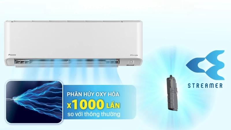 Không khí luôn thoáng đãng với điều hòa Daikin Inverter 17.100 BTU (2 HP) FTKZ50VVMV Không khí luôn thoáng đãng với điều hòa Daikin Inverter 17.100 BTU (2 HP) FTKZ50VVMV