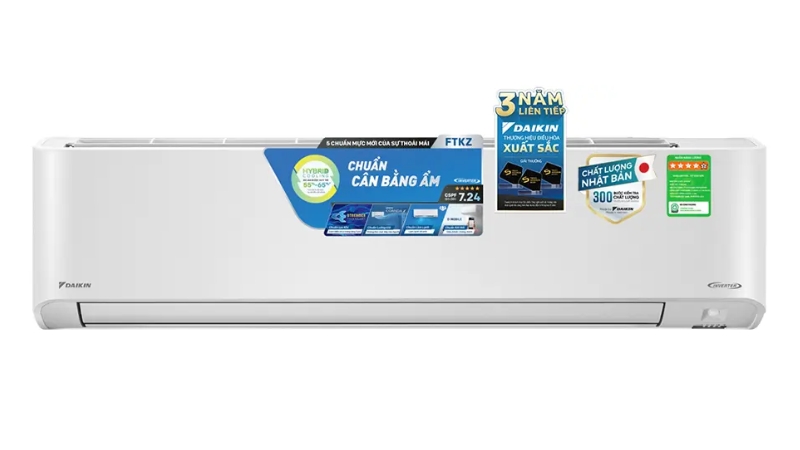 Điều hòa Daikin Inverter 17.100 BTU (2 HP) FTKZ50VVMV là chiếc điều hòa vừa có công suất làm mát mạnh mẽ