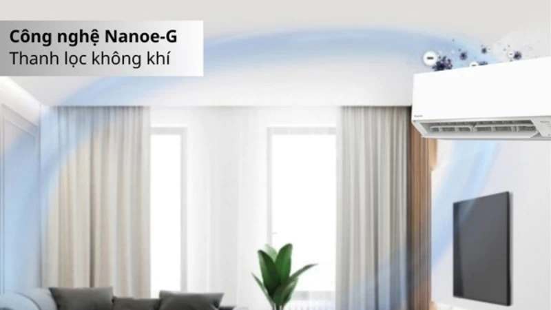 Nanoe-G lọc bụi mịn PM 2.5. Nanoe-G lọc bụi mịn PM 2.5.