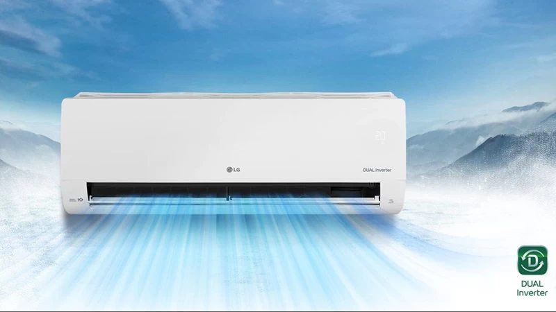 Trải nghiệm cảm giác làm mát nhanh hơn 40% với Jet Cool và Dual Inverter trên điều hòa LG Inverter 17.000 BTU (2 HP) V18WIN1 Trải nghiệm cảm giác làm mát nhanh hơn 40% với Jet Cool và Dual Inverter trên điều hòa LG Inverter 17.000 BTU (2 HP) V18WIN1
