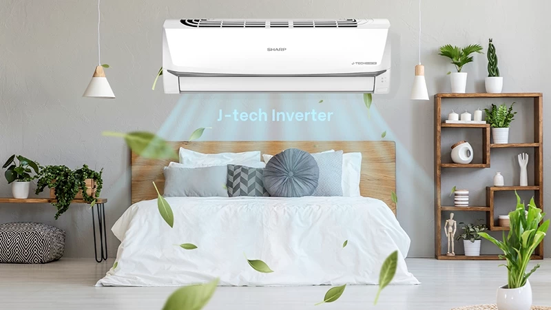 Điều hòa Sharp Inverter 12.000 BTU (1.5 HP) AH-X13ZEW làm lạnh nhanh nhưng vẫn tiết kiệm điện Điều hòa Sharp Inverter 12.000 BTU (1.5 HP) AH-X13ZEW làm lạnh nhanh nhưng vẫn tiết kiệm điện