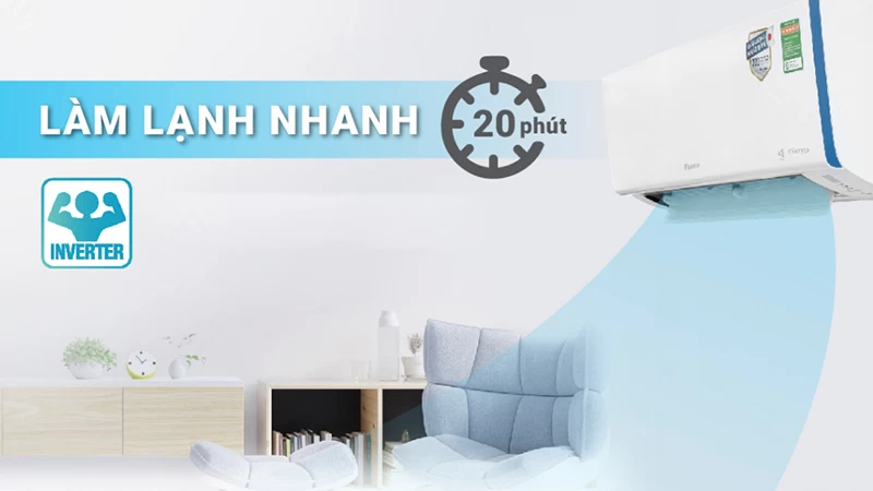 Làm lạnh nhanh vừa tiết kiệm điện hiệu quả. Làm lạnh nhanh vừa tiết kiệm điện hiệu quả.