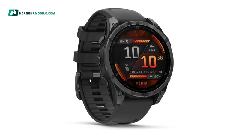 Màn hình AMOLED trên Garmin Fenix 8 43mm AMOLED Edition - Glass có đường kính 1.3 inch Màn hình AMOLED trên Garmin Fenix 8 43mm AMOLED Edition - Glass có đường kính 1.3 inch