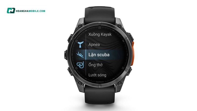 Garmin Fenix 8 47mm Sapphire AMOLED Edition tích hợp các tính năng hỗ trợ người dùng trong khi lặn Garmin Fenix 8 47mm Sapphire AMOLED Edition tích hợp các tính năng hỗ trợ người dùng trong khi lặn