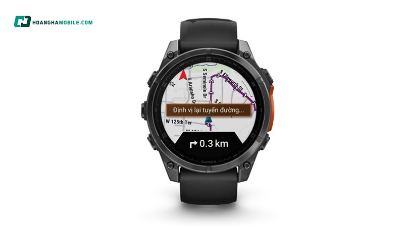Hệ thống định vị và dẫn đường chính xác trên Garmin Fenix 8 47mm Sapphire AMOLED Edition Hệ thống định vị và dẫn đường chính xác trên Garmin Fenix 8 47mm Sapphire AMOLED Edition