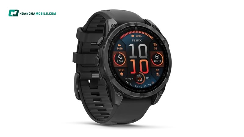Garmin Fenix 8 47mm Sapphire AMOLED Edition với dây đeo linh hoạt Garmin Fenix 8 47mm Sapphire AMOLED Edition với dây đeo linh hoạt