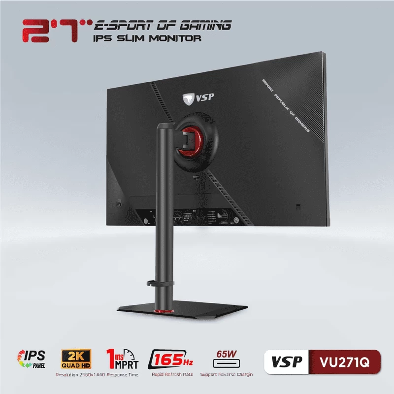 Cổng kết nối hiện đại và đa dạng trên màn hình gaming VSP VU271Q Cổng kết nối hiện đại và đa dạng trên màn hình gaming VSP VU271Q