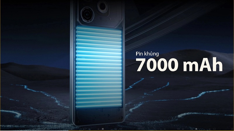 Viên pin “khủng” 7000 mAh.