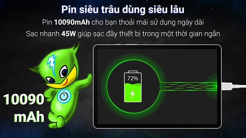Thời lượng pin bền bỉ. Thời lượng pin bền bỉ.