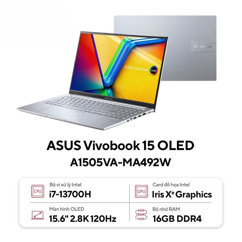 Laptop ASUS Vivobook 15 OLED A1505VA-MA492W.