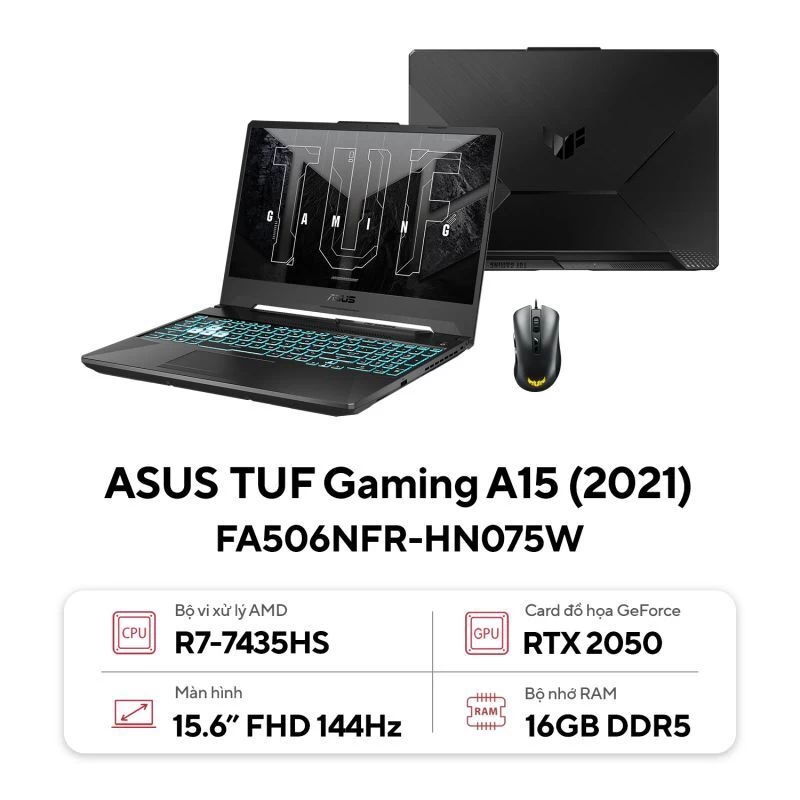Laptop ASUS TUF Gaming A15 FA506NFR-HN075W. Laptop ASUS TUF Gaming A15 FA506NFR-HN075W.
