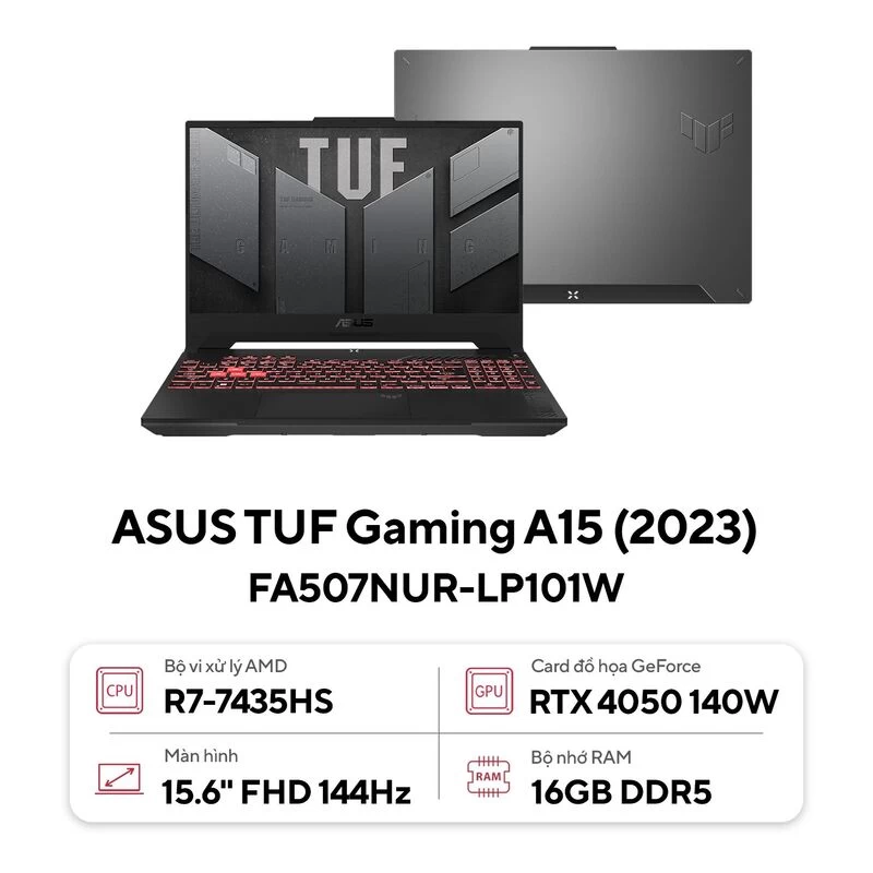 Laptop ASUS TUF Gaming A15 FA507NUR-LP101W. Laptop ASUS TUF Gaming A15 FA507NUR-LP101W.