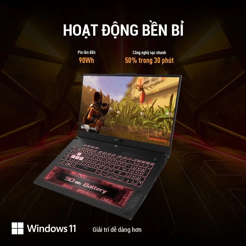 Dung lượng pin lớn. Dung lượng pin lớn.