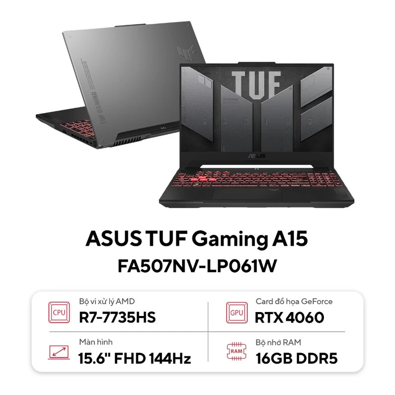 Laptop ASUS TUF Gaming A15 FA507NV-LP061W. Laptop ASUS TUF Gaming A15 FA507NV-LP061W.