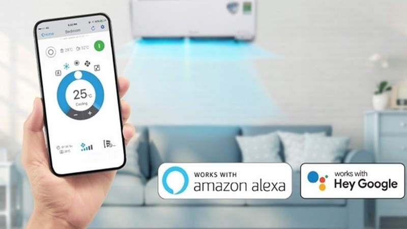 Điều khiển từ xa qua smartphone tiện lợi.