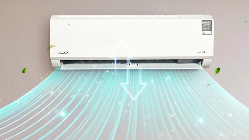 Mát lạnh nhanh chóng với điều hòa Comfee Inverter 27.000 BTU (3 HP) CFS-28VAF Mát lạnh nhanh chóng với điều hòa Comfee Inverter 27.000 BTU (3 HP) CFS-28VAF