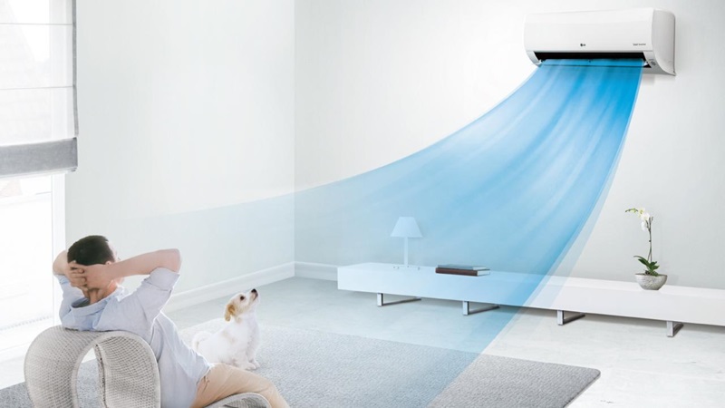 Máy lạnh LG DUALCOOL Inverter 1 chiều 9.000 BTU (1 HP) V10WIN1 có cơ chế điều chỉnh hướng gió và nhiệt độ thông minh