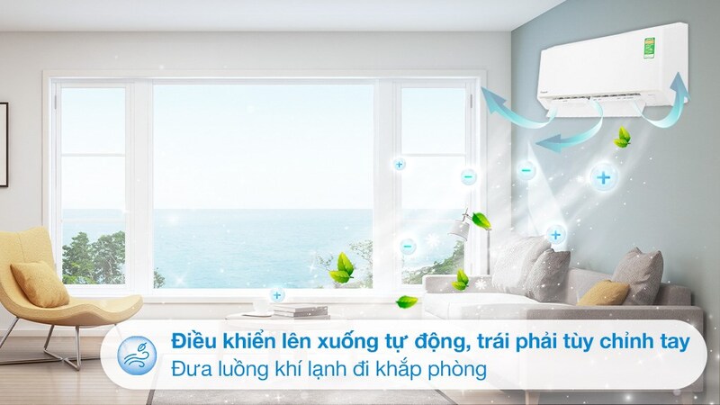 Máy lạnh Panasonic 2 chiều Inverter 17.700 BTU (2 HP) CU/CS-YZ18AKH-8 có cơ chế thổi gió thông minh