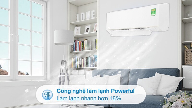 Điều hòa Panasonic 2 chiều Inverter 17.700 BTU (2 HP) CU/CS-YZ18AKH-8 được trang bị chế độ làm lạnh nhanh Powerful