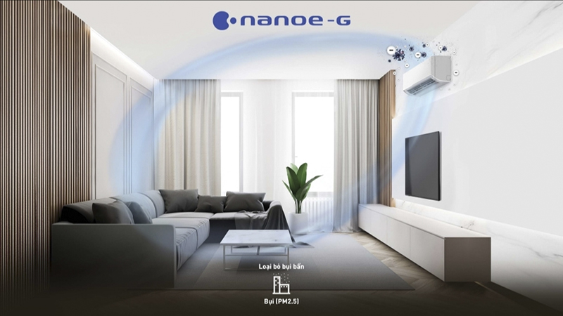 Công nghệ nanoe-G trên máy lạnh Panasonic Inverter 9.040 BTU (1 HP) CU/CS-PU9AKH-8 giúp bảo vệ sức khỏe gia đình bạn
