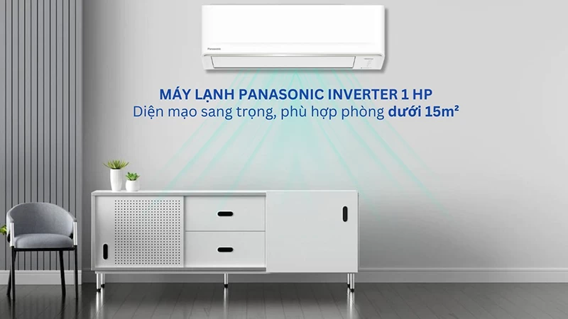 Máy lạnh Panasonic Inverter 9.040 BTU (1 HP) CU/CS-PU9AKH-8 đem lại khả năng làm lạnh nhanh cho những không gian nhỏ dưới 15m2 Máy lạnh Panasonic Inverter 9.040 BTU (1 HP) CU/CS-PU9AKH-8 đem lại khả năng làm lạnh nhanh cho những không gian nhỏ dưới 15m2