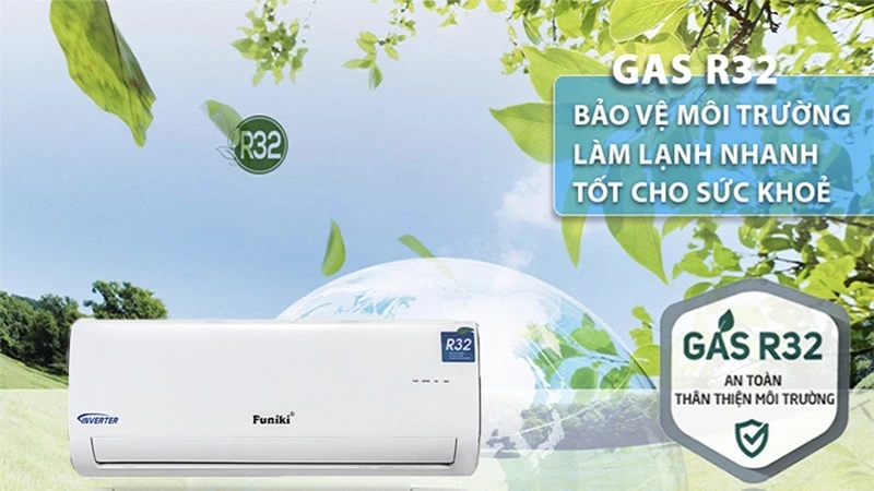 R32 thân thiện và bảo vệ môi trường. R32 thân thiện và bảo vệ môi trường.