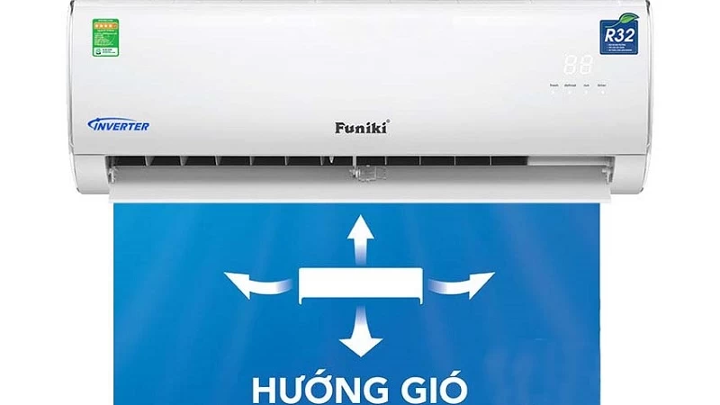 Cánh đảo gió với góc rộng giúp điều hòa không khí. Cánh đảo gió với góc rộng giúp điều hòa không khí.