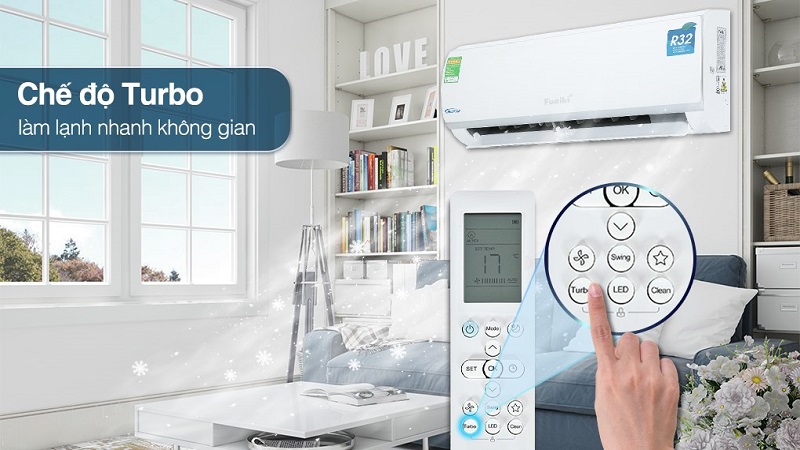 Làm lạnh hiệu quả và nhanh chóng với chế độ Turbo.