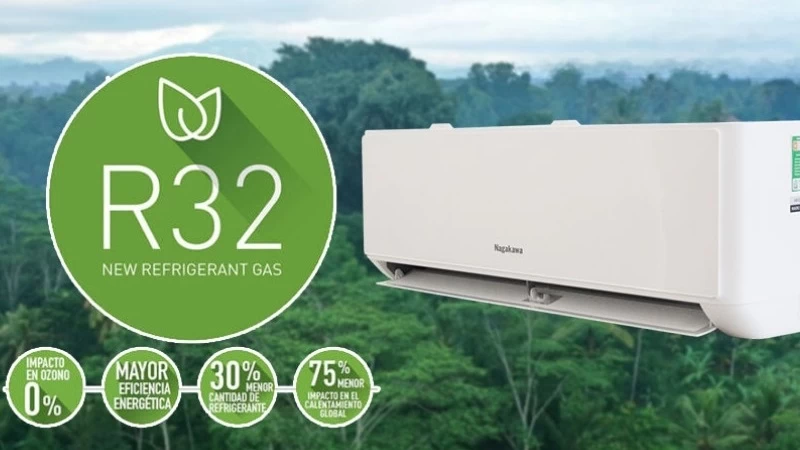 Gas R32 thân thiện với môi trường. Gas R32 thân thiện với môi trường.