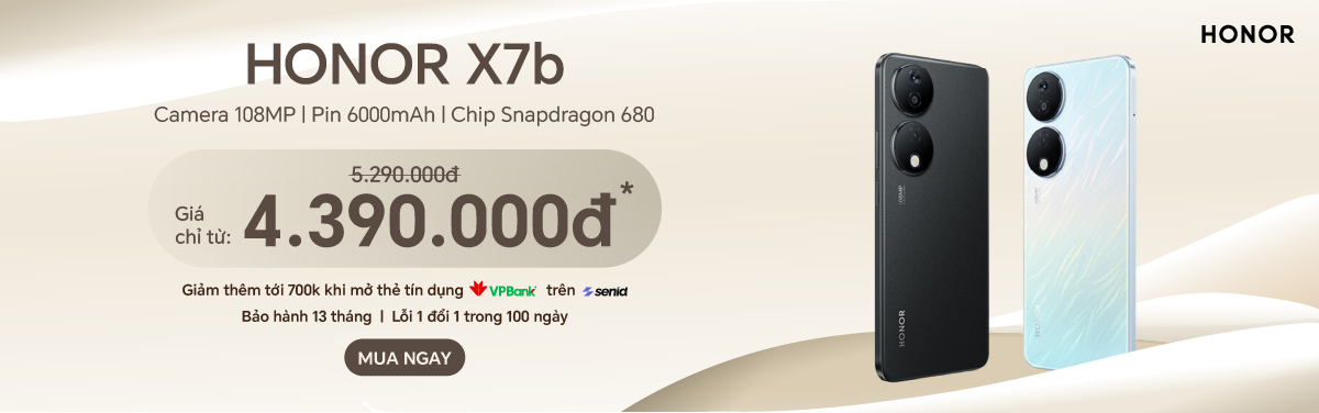 Điện thoại di động Honor X7b (8+256GB), Đen bóng đêm TBH -28 TRẦN PHÚ