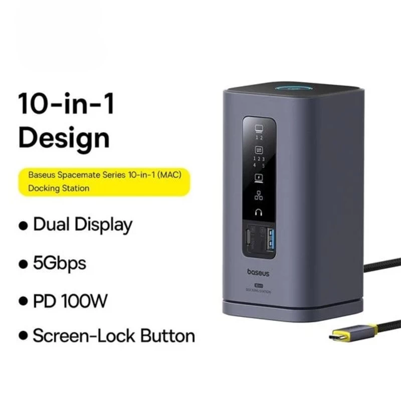 Hub chuyển đổi Baseus Spacemate Series 10 in 1. Hub chuyển đổi Baseus Spacemate Series 10 in 1.