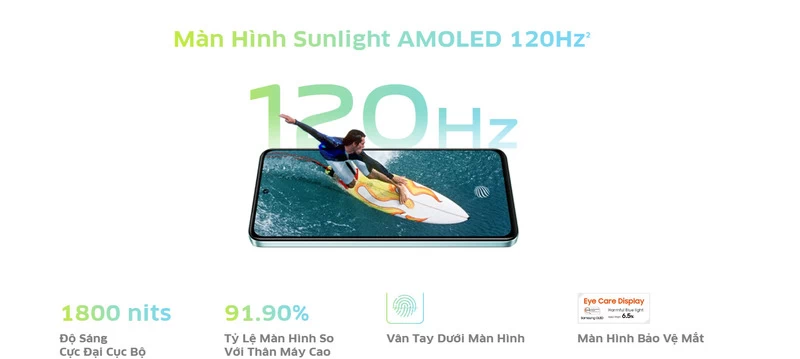 Màn hình AMOLED 6.67 inch. Màn hình AMOLED 6.67 inch.